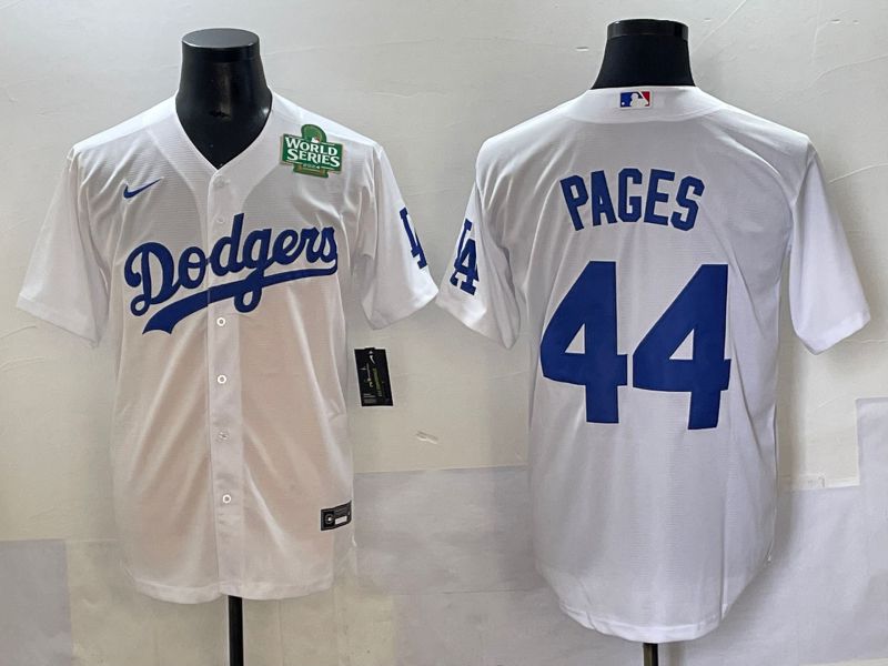 Men 2025 Los Angeles Angels #44 Pages White Game Nike MLB Jersey style 8